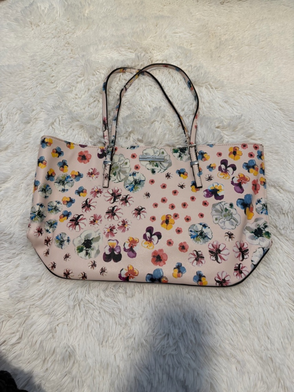 Floral Print Pink Tote Bag